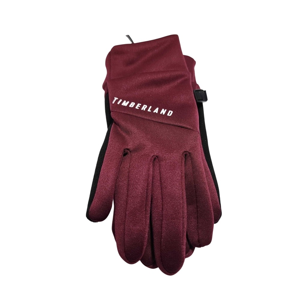 Timberland Touchscreen Gloves Women's Size SM Small Maroon Black Warm NWT NEW